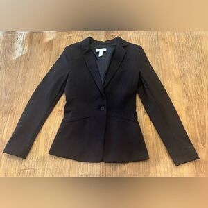 H&M Black Jr XS Single Breasted, Single Button, Snatch Waist, w/Pockets Blazer